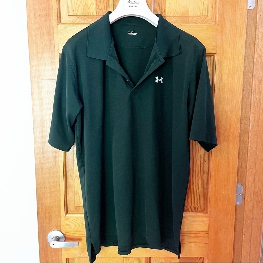 Under Armour Mens UA Green Golf Polo Shirt Sx XXL 2XL Playoff Athletic Muscle